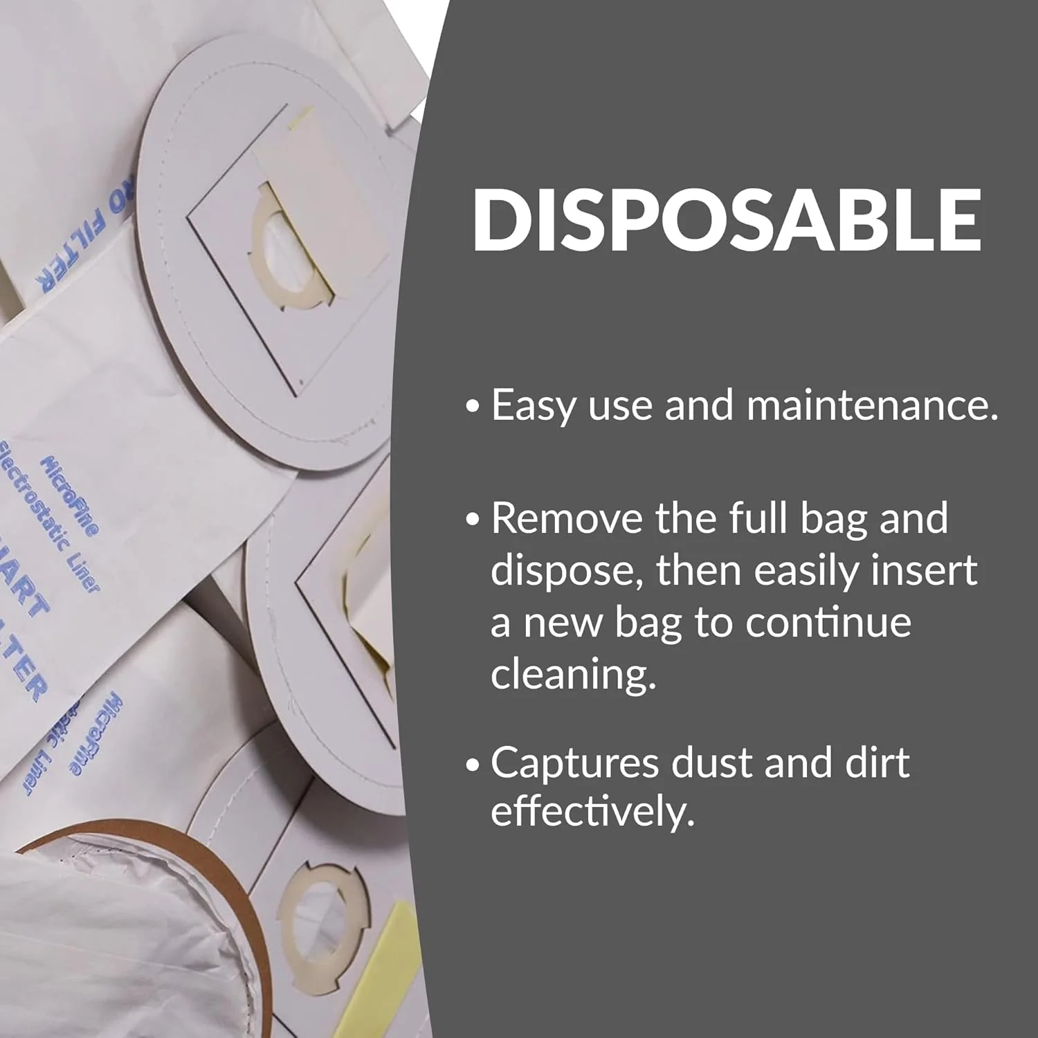 10 pack of bags for Prolux 10qt Backpack Vacuum - Image 3