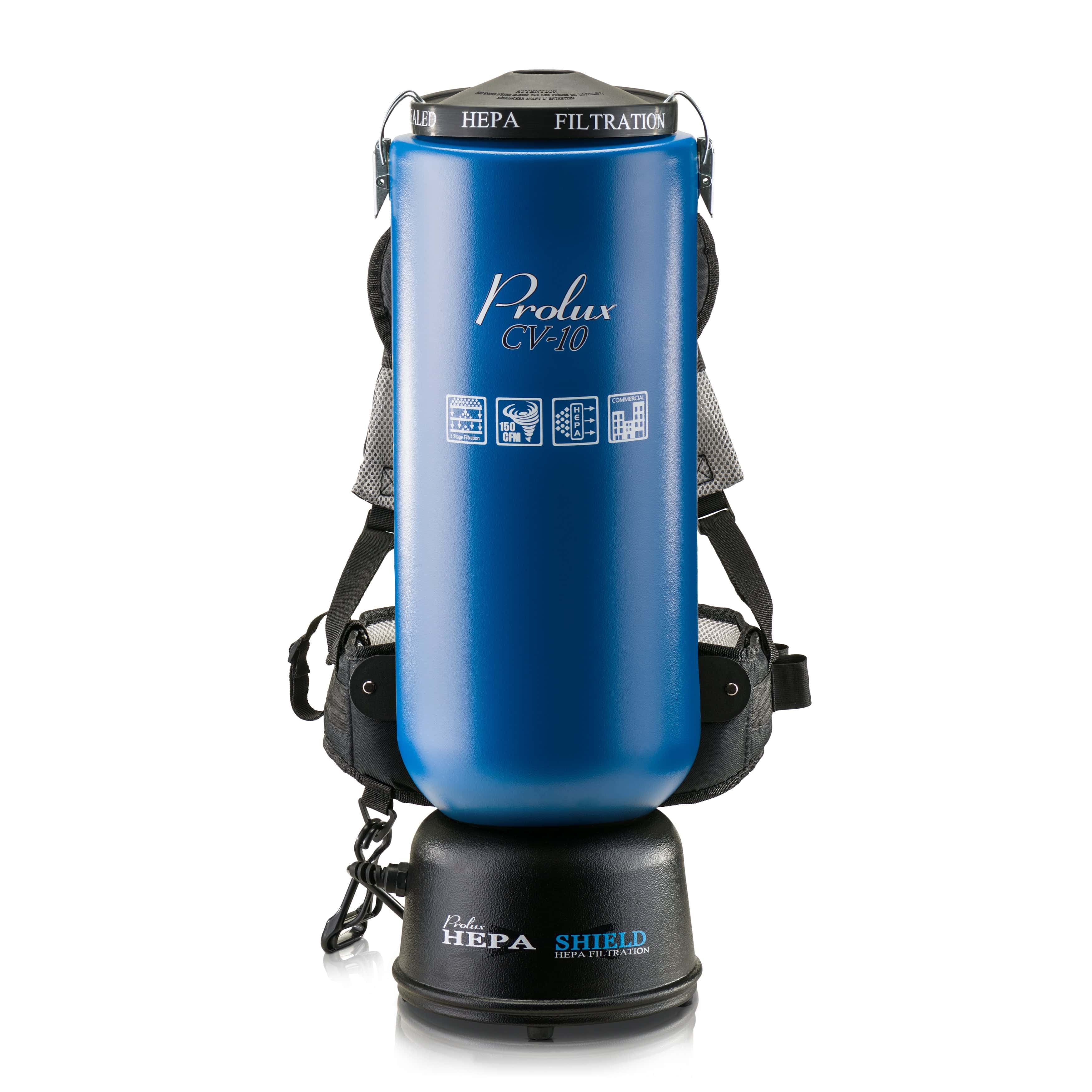 Blue Prolux 10 Quart Commercial Backpack Vacuum with 5 year warranty - Image 3