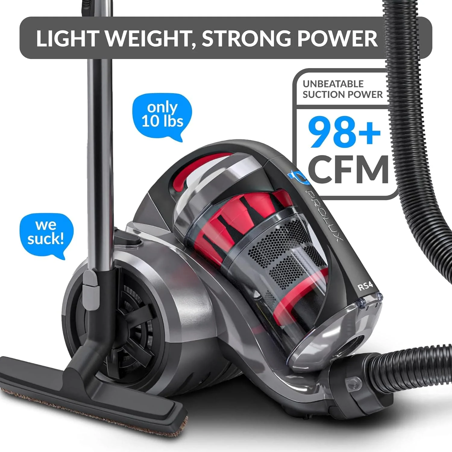 DEMO Prolux RS4 Turbo Nozzle Bagless Canister Vacuum - Image 2