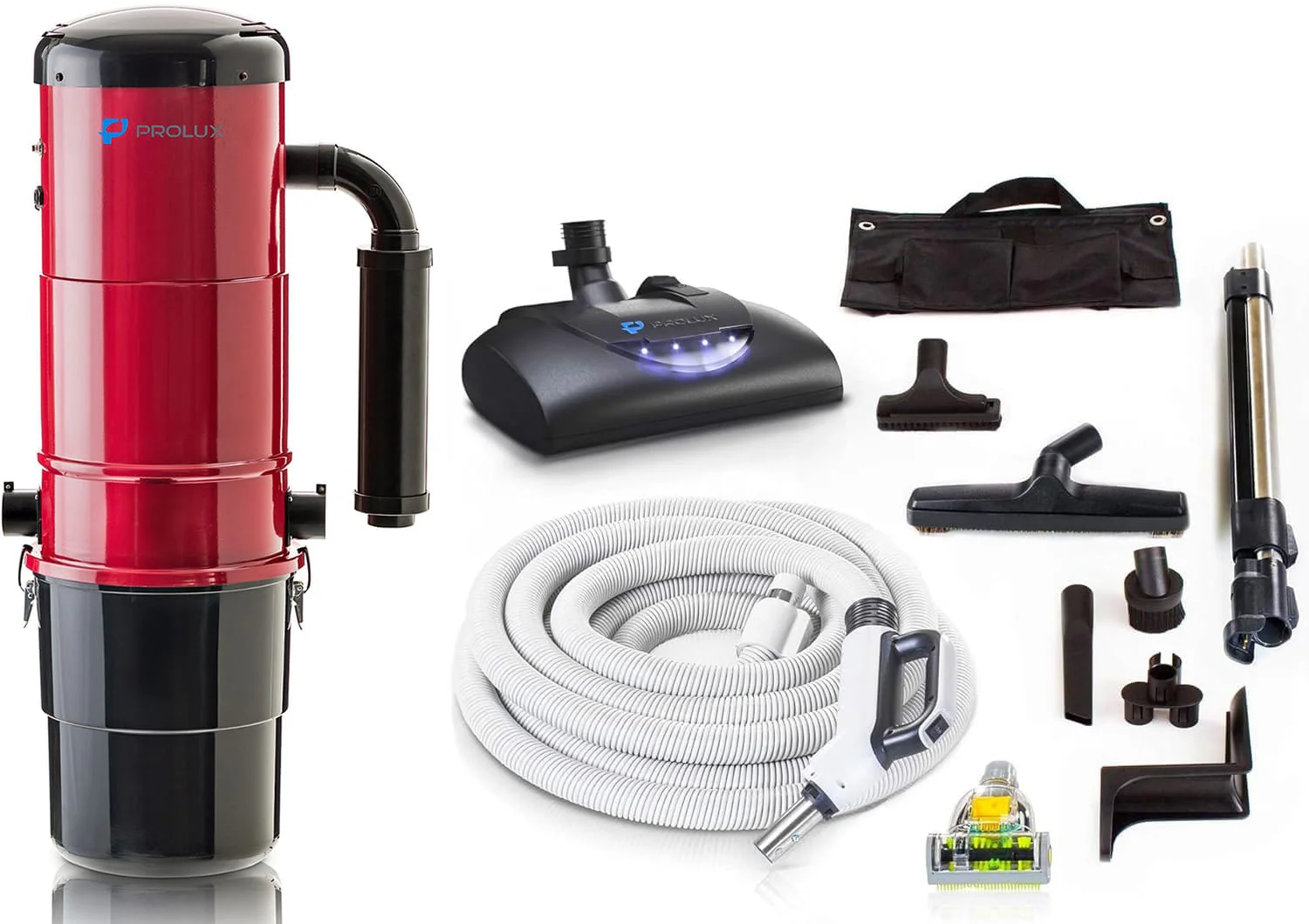 Prolux PLCCV12Kr Complete Central Vacuum Unit System with Prolux Electric Hose Power Nozzle Kit and 25 Year Warranty