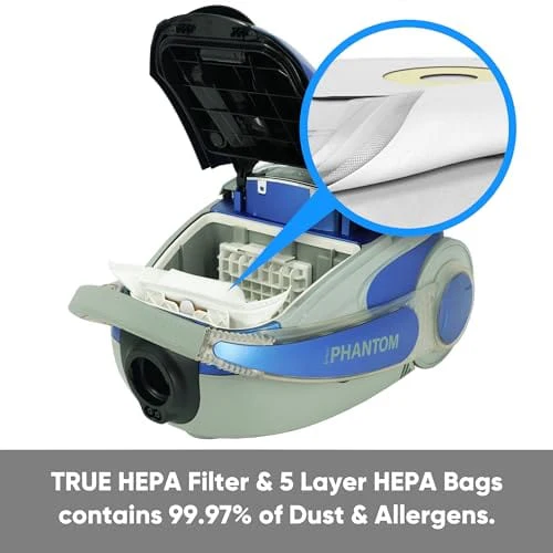 Prolux Phantom Bagged Canister Deluxe Carpet Model with Electric Power Nozzle - Image 6