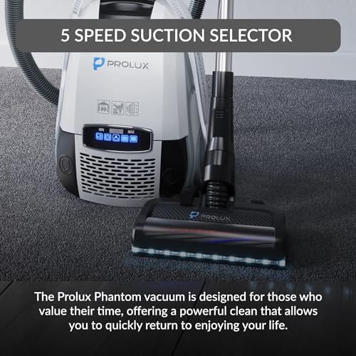 Prolux Phantom Bagged Canister Deep Cleaning PET Vacuum with Powerhead for Home - Image 3
