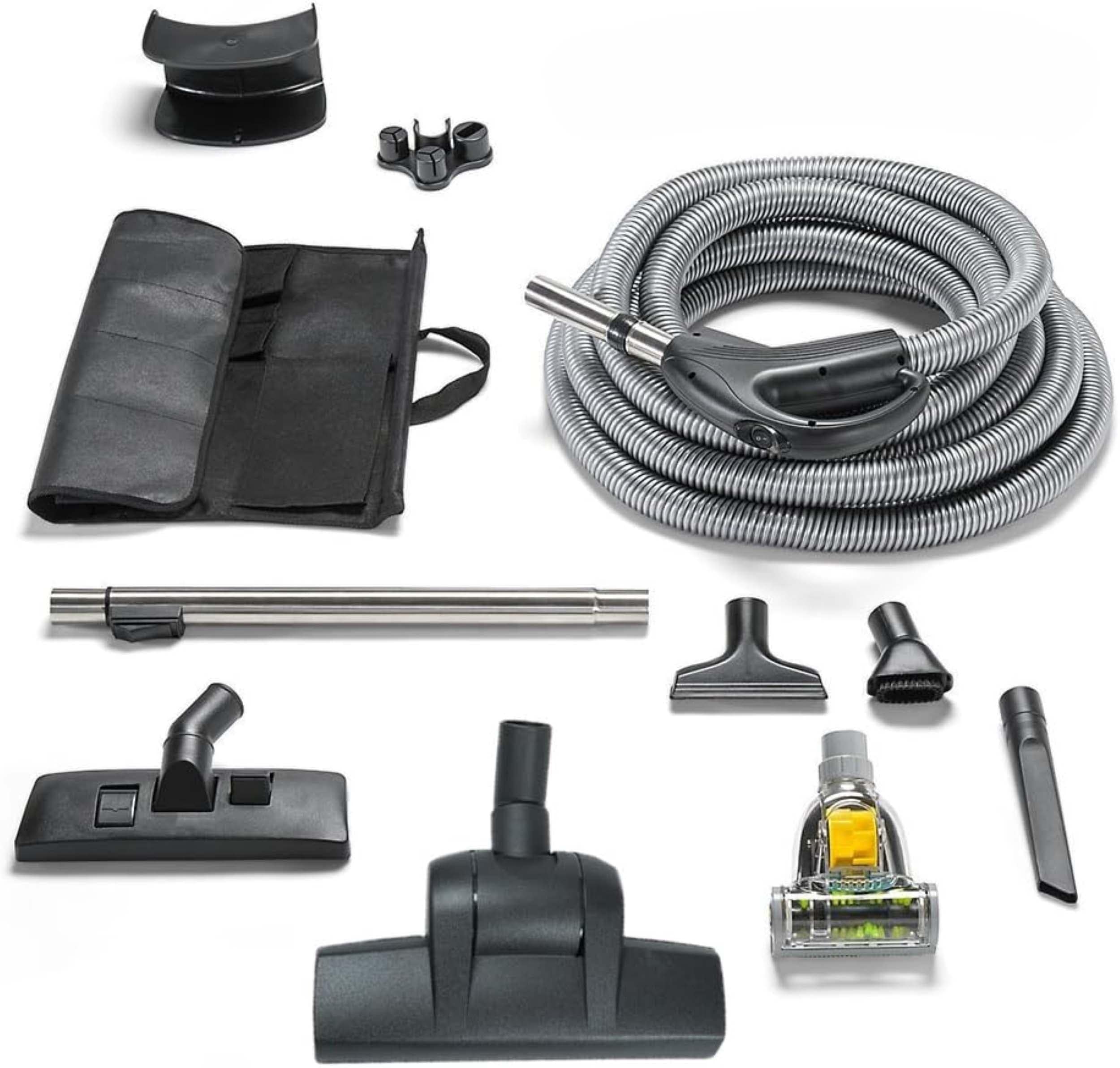 Universal Central Vacuum Hose Kit with Turbo Nozzles by Prolux